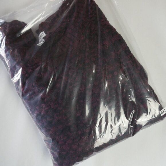 Guess Women S/P Red Heather Open Stitch Long Sleeve Scoop Neck Sweater Pullover - Picture 13 of 13